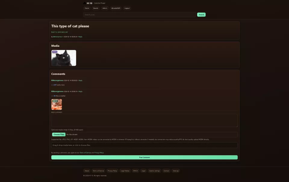 Community imageboard PHP + SQLite